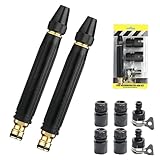 Heavy Duty Adjustable Twist Hose Nozzle Jet Sweeper Nozzle, Adjustable Metal Nozzle Garden Hose Sprinkler, Powerful High-Pressure Water Gun for Car Cleaning, Garden Sprayer. (2PCS)