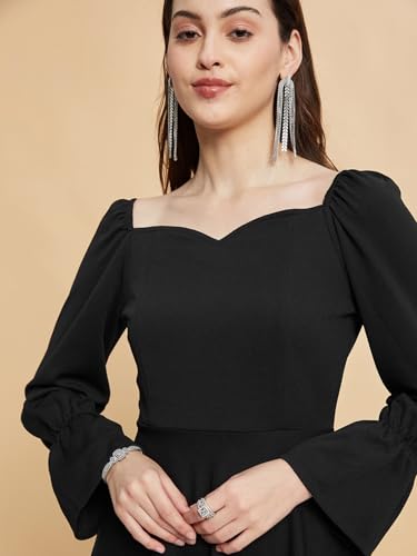 Image of Selvia Western Lycra Plain One Piece Fit & Flare