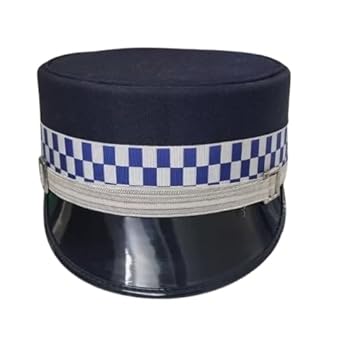 Amazon.com: Police Officer Cap, Navy Blue with Checkered