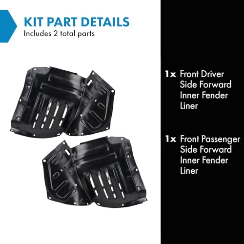Image of TRQ Front Inner Fender Liner Set Compatible with 2004-2008 Mazda RX-8 MA1248127 MA1249127