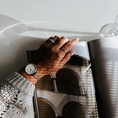 Jonurphy Cinturini Per Orologio,Cinturino In Maglia Metallica Di Ricambio In Acciaio Inossidabile Da 22Mm,Cinturino In Metallo A Sgancio Rapido,Braccialetti Per Smartwatch Per Uomo Donna - 4