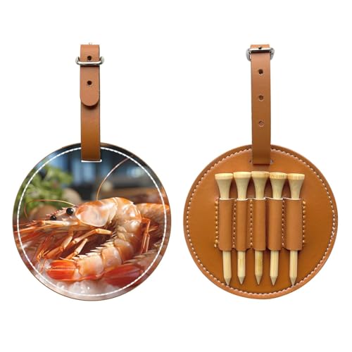 Prawns Brown Golf tee Storage Bag - Durable and wear-Resistant Golf Accessories