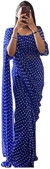 Sidhidata Women's Georgette Digital Printed Ready To Wear one Minute Saree With Unstitched Blouse Piece (Ready To wear Georgette)