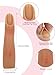 2 Pieces Silicone Practice Fingers for Acrylic Nails, Fake Training Hand Finger Model Flexible Bendable Mannequin Finger, Soft Realistic Joint Nail Practice Fingers with Makeup for Nail Art (Color 4)