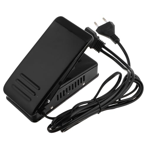 ULTECHNOVO Pedal para Máquina de Coser Doméstica Negro de Hierro con Orificios Accesorio con Cable de Alimentación Fácil Instalación Antideslizante y Reemplazo Compatible
