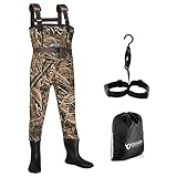 OXYVAN Kids Fishing Waders with Boots Neoprene Chest Duck Hunting Waders for Kids Waterproof Insulat