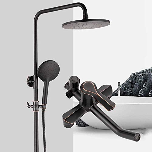 Ensemble de robinet de douche complet avec pommeau de douche fixe et mitigeur moderne - 5