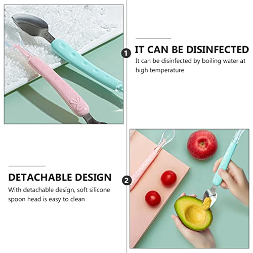 Toddmomy Baby Shower Gifts Baby Shower Gifts 3 Sets Grapefruit First Feeding Spoon Grapefruit Spoons Serrated Infant Training Spoon Spoons Feeding Spoon Baby Feeding Utensil Silicone Spoon #TOP7