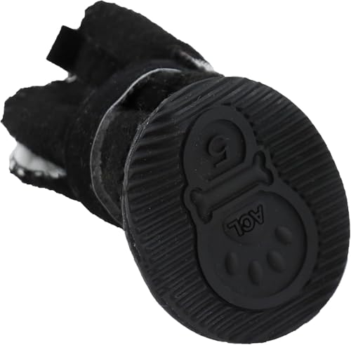 4 Stück Kleine Schuhe für Hunde Winter Innenfutter aus Plüsch Hundeschuhe Pfotenschutz Winter Hundeschuhe Rutschfest und Warm Geeignet für Kleine Hunde und Katzen Outdoor-Aktivitäten (Größe 4)