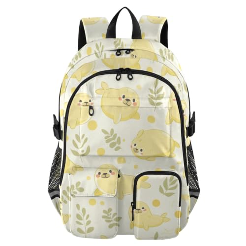 Mochila para laptop de 17.5 pulgadas color amarillo bebé para trabajo y escuela