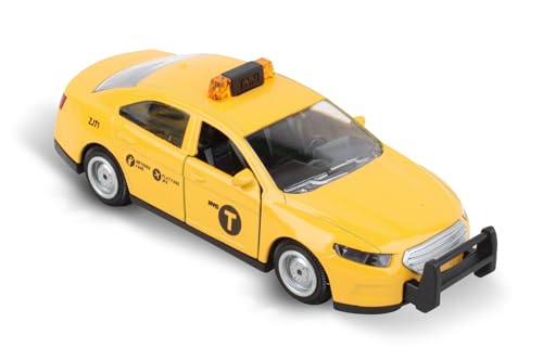 Modelo a escala taxi NYC 1:37 metálico amarillo