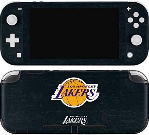 Skinit Decal Gaming Skin Compatible with Nintendo Switch Lite - Officially Licensed NBA Los Angeles Lakers Black Primary Logo Design