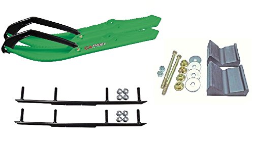 C&A Pro Green BX Snowmobile Skis w/ 6