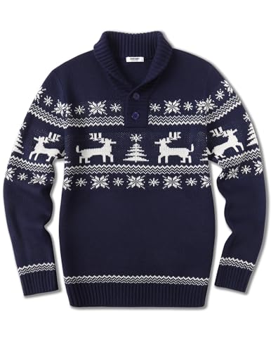 Pull de Noël moche homme COOFANDY tricoté flocon de neige chic - 4