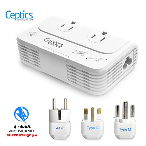 230 W Voltage Converter for South Africa by Ceptics, Convert 220 V to