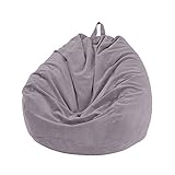 Alta Calidad: Esta funda de puff SIN relleno es hecho de pana tejida de mezcla de algodón, resistente al desgaste y a la suciedad, no es fácil de pilling y desvanecer, es una mejor opción para su hogar.