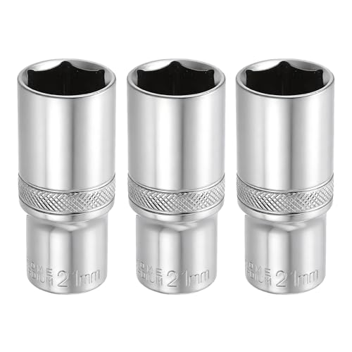 Image of sourcing map 6 Points Deep Socket 3/8" Drive 21mm Deep,64mm/2.5" Long,3pcs