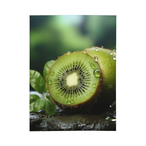 Couverture polaire douce flanelle légère plaid canapé sofa lit vert kiwi