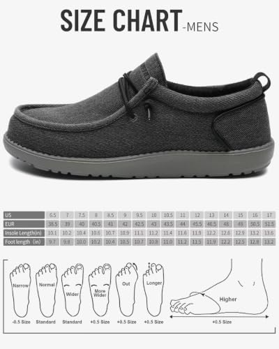 Image of 1TAZERO Men Slip On Shoes Loafer with Arch Support Insoles,Men Casual Shoes for Plantar Fasciitis