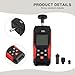 Digital Tachometer for Contact RPM Measurement 3-19999 RPM, LED Backlit Display, Data Hold & Min/Max Recall, Industrial Grade Speed Gauge for Motors, Fans, Pumps, Turbines - Black/Red