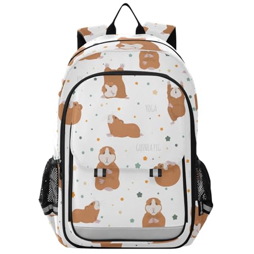 Sac à dos ordinateur portable cochon d'inde yoga pour lycéen voyage