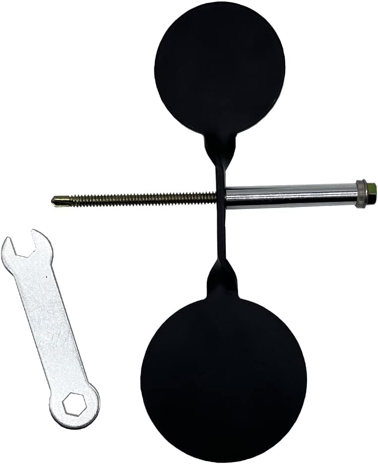 Thickened 3mm Indoor and Outdoor Slingshot Shooting Practice Double-Headed Round Target 360-degree Rotating Steel Shooting Target