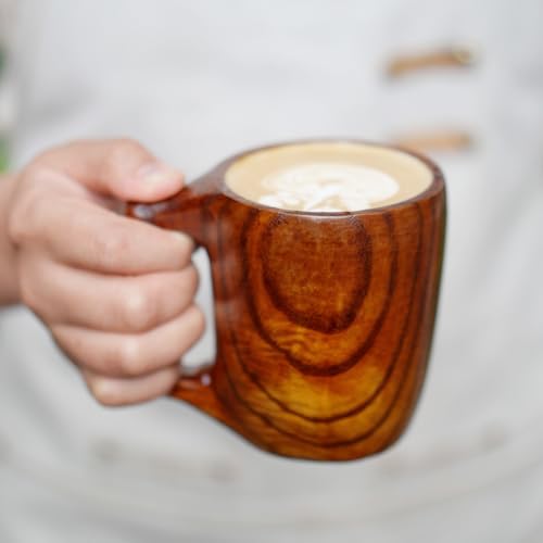 Taza de madera artesanal 9.3 onzas para bebidas miniatura 6