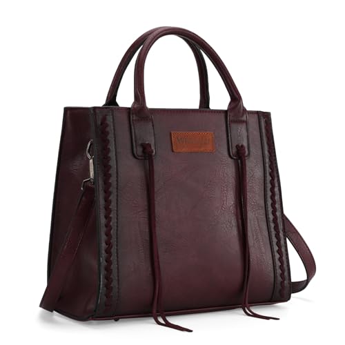 Image of Wrangler Tote Bag for Women Western Cowhide Purse and Wallet Set