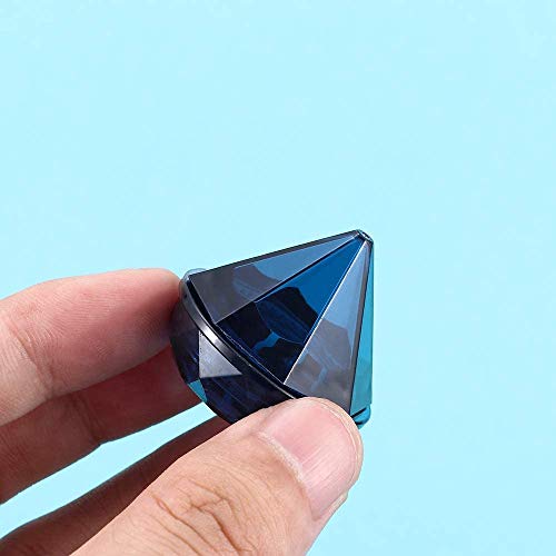 Qixivcom 25 Pcs 5G Diamond Shaped Jar Empty Plastic Cream Jars Pot Refillable Cosmetic Container Makeup Sample Jar With Lid Trial Case Storage Box For Lip Blam Lotion Eyeshadows Nails Powder(Blue) #TOP2