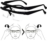 JZXUAO 2Pcs Adjustable Eye Glasses Dial Vision Variable Focus Eyewear - Dial Vision Adjustable Glasses Near and Far Sight (2Pcs)