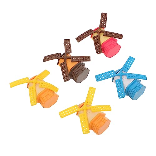 Milisten Miniatur Windmühle 5 Stück Bunte Tisch Und Sukkulenten Deko Langlebiges Windrädchen Für Büro Garten Kleine Dekoration Geschenk