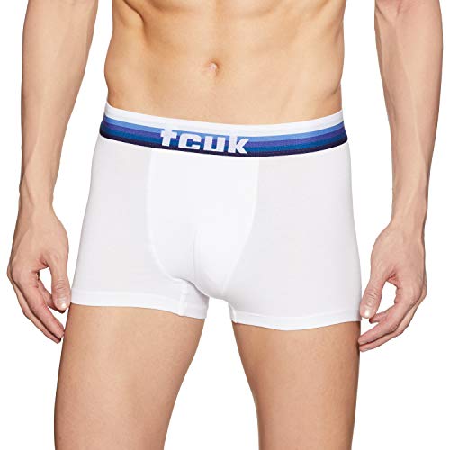 Fcuk Men’S Cotton Trunks (8907553010598_Ctr06-Wht-L)