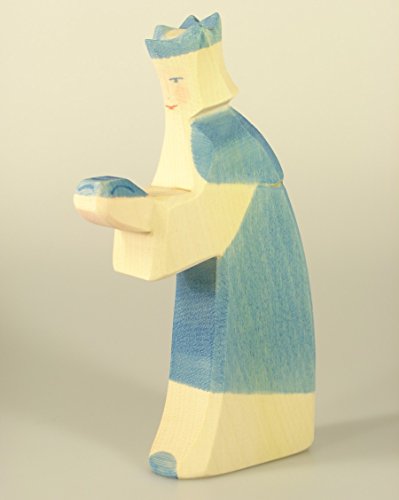 Preisvergleich Produktbild Ostheimer 41802 König blau aus Holz Höhe 16cm