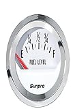 Sunpro CP8209 StyleLine Electrical Fuel Level Gauge - White Dial