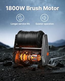 Giraffe Tools Wall Mounted Pressure Washer Essential with Upgraded 1800W Motor, 2900 PSI, 2.2 GPM Electric Power Washer, Automatic Rewind, 100ft Pressure Hoses, 5 Nozzles for Floor/Cars/Fences/Patios