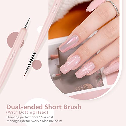 Gaoy 8 Pcs Nail Brushes For Nail Art, Nail Design Tools For Nail Detail Painting, French Liner And Dotting Pens For Nail Diy #TOP2