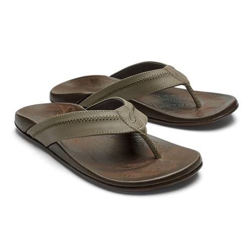 Image of OluKai Hiapo Men's Leather Beach Sandal, Crafted Materials