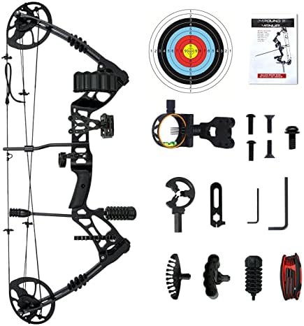 WUXLISTY Compound Bow and Arrow for Adult and Beginner, Hunting Bow Archery Set, Right Hand, 30-70 Lbs Draw Weight, 23.5”-31” Draw Length, 5 Pins Bow Sight with Accessories WUXLISTY Compound Bow and Arrow for Adult and Beginner, Hunting Bow Archery Set, Right Hand, 30-70 Lbs Draw Weight, 23.5”-31” Draw Length, 5 Pins Bow Sight with Accessories