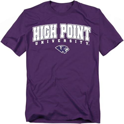 LOGOVISION High Point University Arch Logo Unisex Adult T Shirt, Purple, Medium