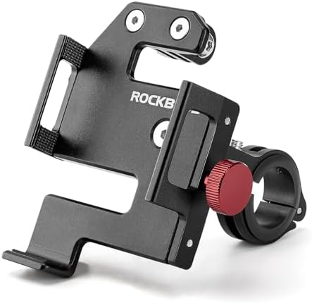 ROCKBROS Bike Phone Holder Bike Phone Mount Holder Aluminum Handlebar Mounted Cell Phone Holder Universal Bicycle Phone Mount for 4.7-7.1 Inch Phones