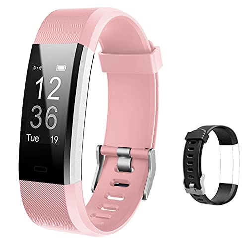 Lintelek Fitness Tracker with Heart Rate Monitor, Activity Tracker with Connected GPS, IP67 Waterproof Fitness Watch with Calorie Counter, Pedometer for Men, Women and Gift