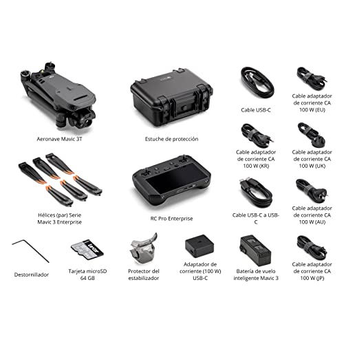 Ficha técnica DJI Pack Básico de Tranquilidad Mavic 3T Dron con cámara de imagen térmica 640x512 cámara gran angular zoom híbrido 56x posicionamiento centimétrico con RTK y un altavoz de alto volumen - Fernando Cortés Ficha técnica DJI Pack Básico de Tranquilidad Mavic 3T Dron con cámara de imagen térmica 640x512 cámara gran angular zoom híbrido 56x posicionamiento centimétrico con RTK y un altavoz de alto volumen - Fernando Cortés