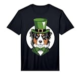 Green Aussie Shamrock on St Patricks Day Australian Shepherd Performance T-Shirt