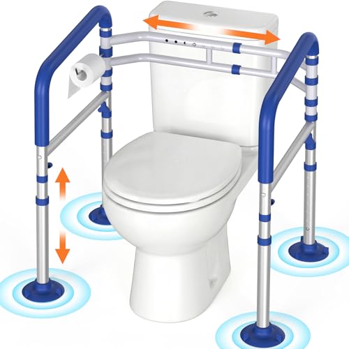 Luckfaith LTR01 Mesita de noche con borde para inodoro altura ajustable silla de baño