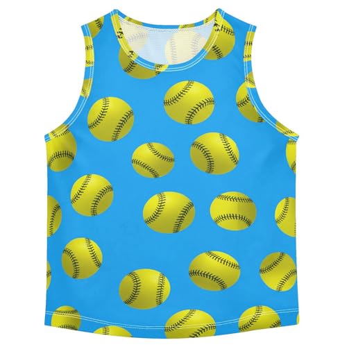 J JOYSAY Softball Sport Equipment Boys Tank Top Sleeveless Muscle Shirts Quick Dry Kids T-Shirts 3-15T