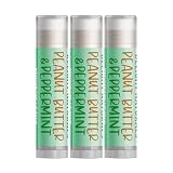 Delight Naturals Peanut Butter & Peppermint Lip Balm - Set of Three