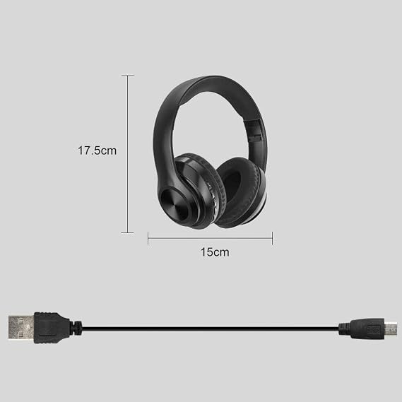 teknosepetim P68 Bluetooth Kablosuz Stereo Kulaklık Muhteşem Ses A kalite Şarj Kablolu AUX Sd Kart Girişi