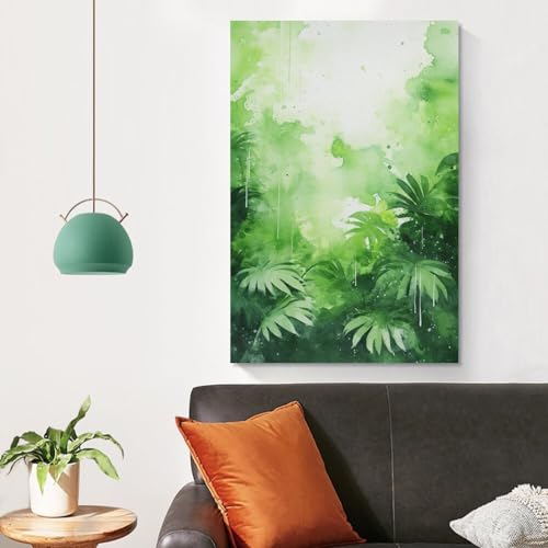 Aquarelle de feuilles rustiques pour rompre la monotonie d'un mur blanc - 4