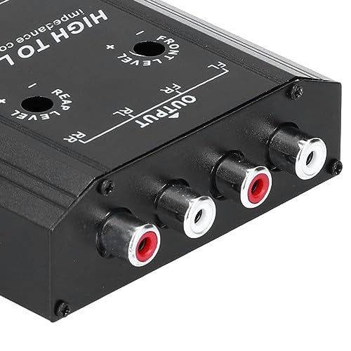 CFTGIW 4-kanałowy Konwerter Impedancji 12 V do Radia Samochodowego Stereo, Konwerter Linii Wysokiej na niską dla Głośników i Wzmacniaczy