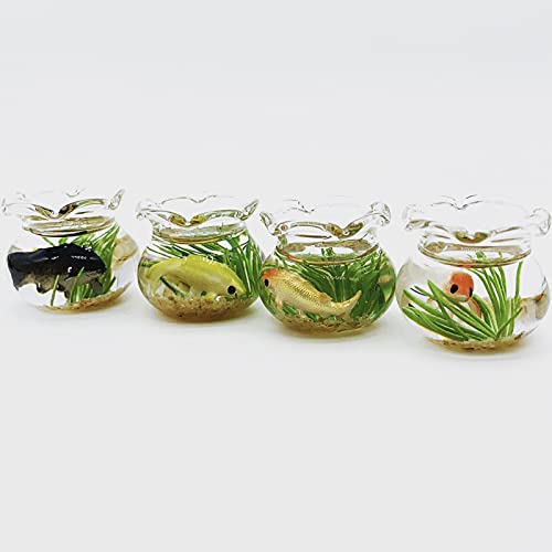 Goodliest 21066359%^LAP0RLXZ6LN4 Dollhouse Fish Tank, 1:12 Scale Miniature Resin Accessories thumb #3